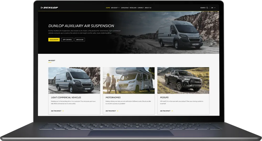 Website van DSC Nederland op een laptop, bekijk de case