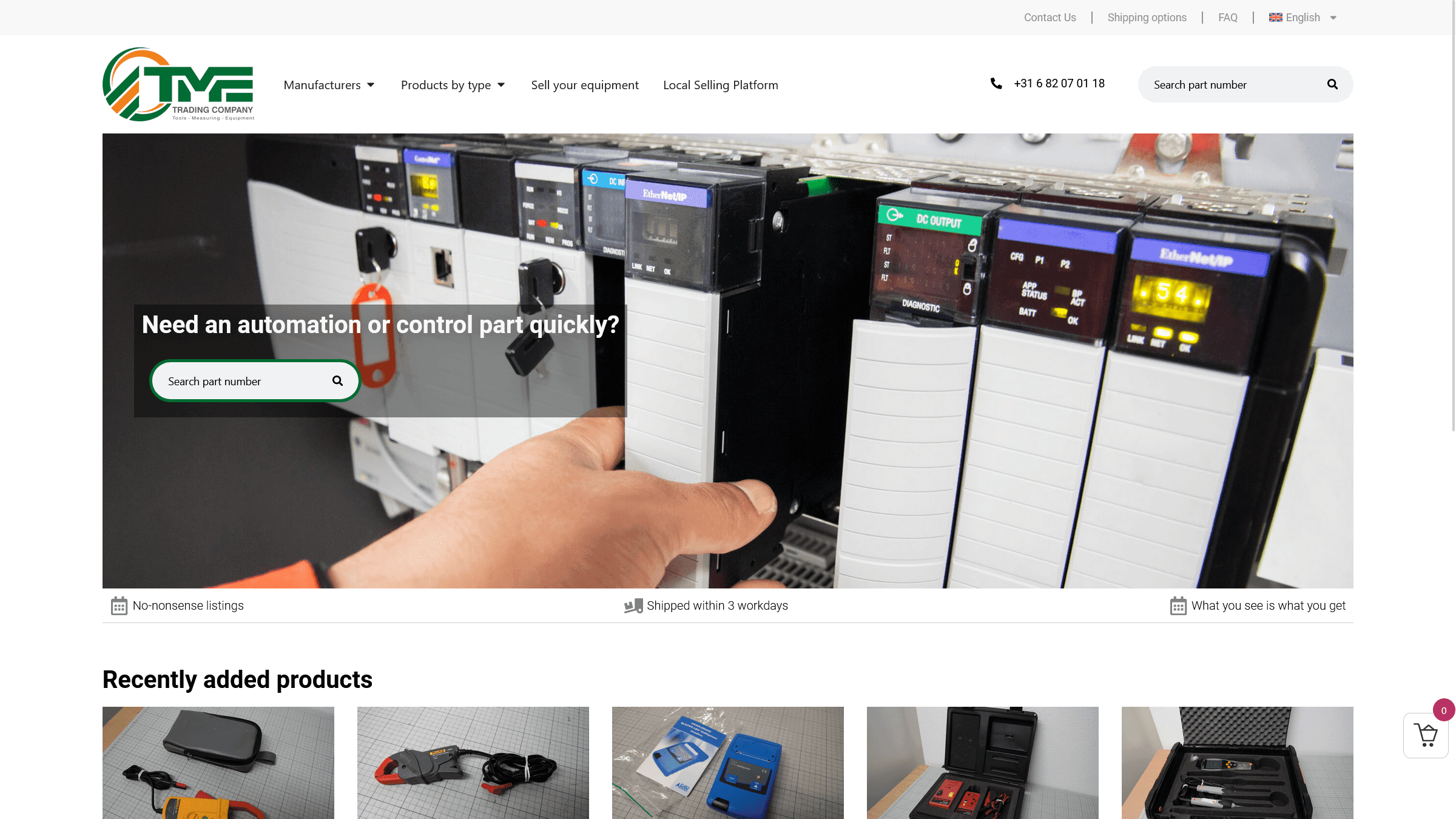 screenshot van de home pagina gesynchroniseerd met eBay