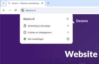 Voorbeeld van veilige https verbinding in Chrome.
