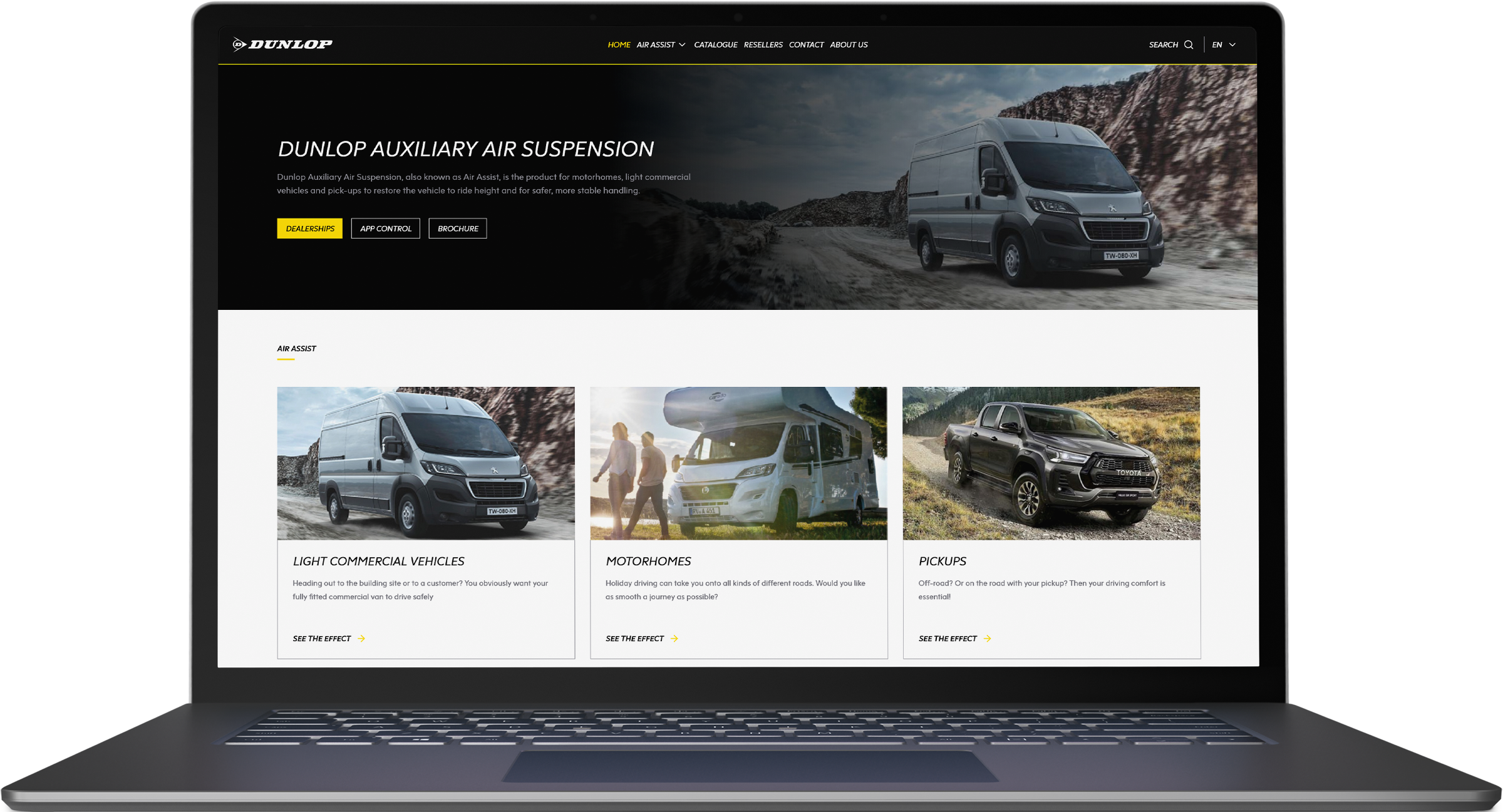 Screenshot website DSC Nederland op een laptop